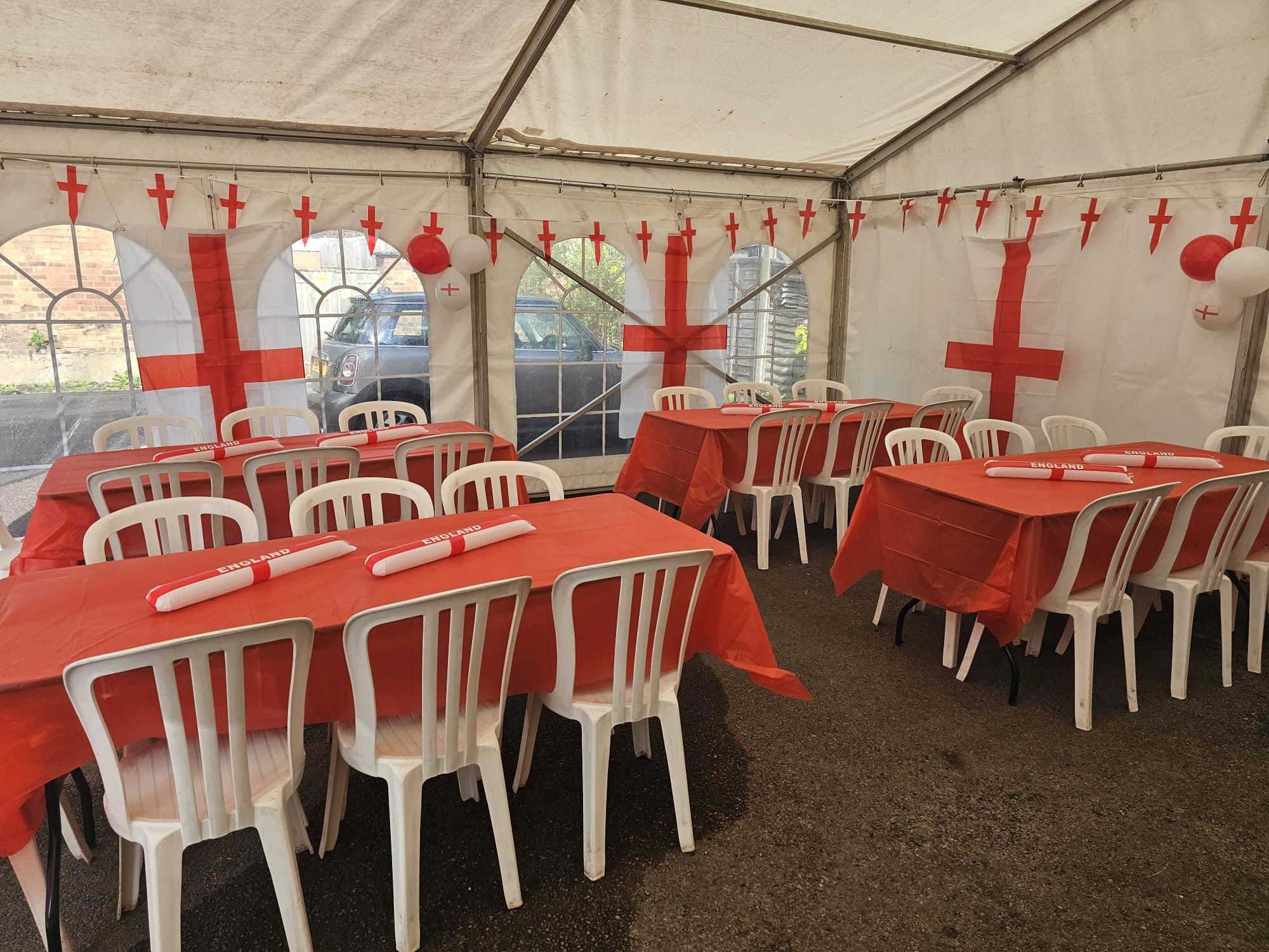 Marquee Installation for The Gloucester Arms During the 2024 UEFA European Football Championship