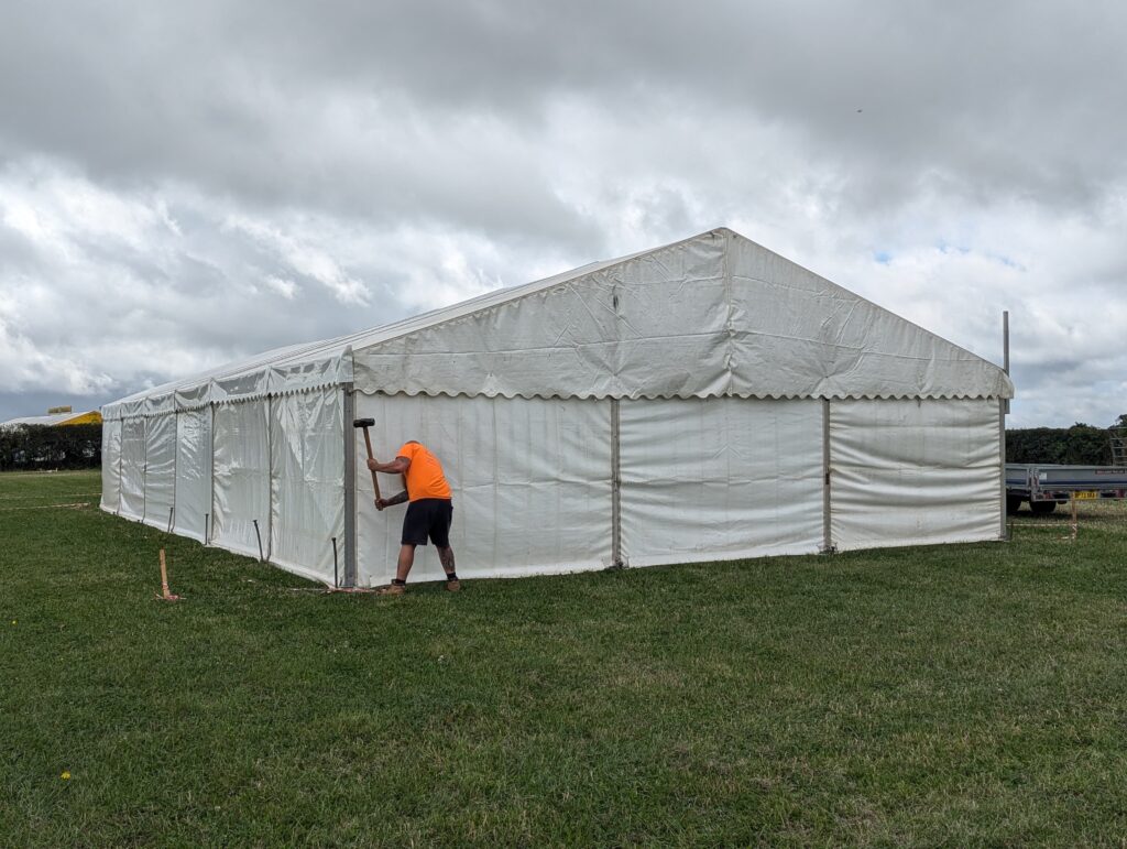 APF Event Hire Enhances Warwickshire Clothing's Presence at the Mid-Somerset Show with Premier Marquee Setup