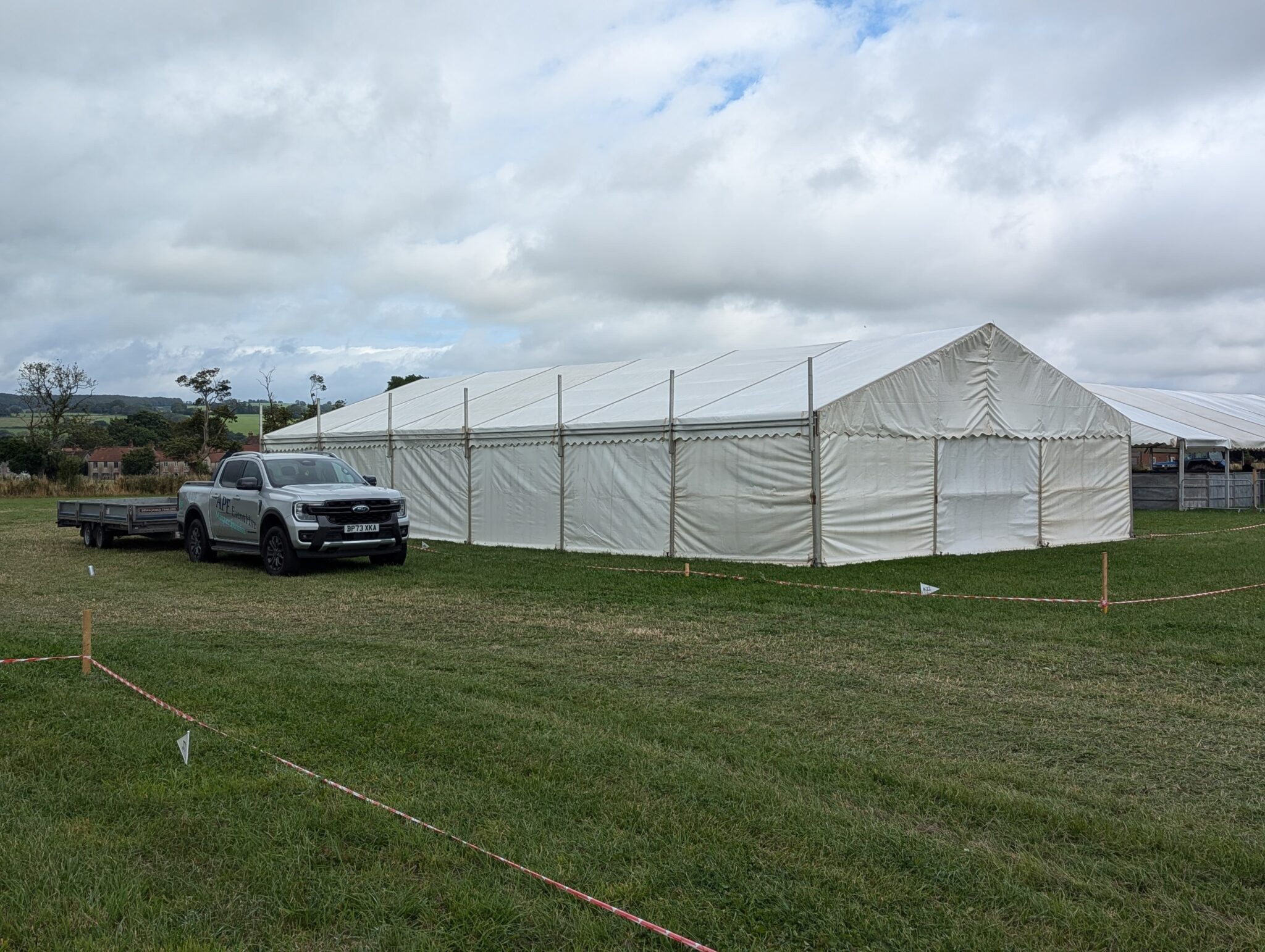 APF Event Hire Enhances Warwickshire Clothing's Presence at the Mid-Somerset Show with Premier Marquee Setup