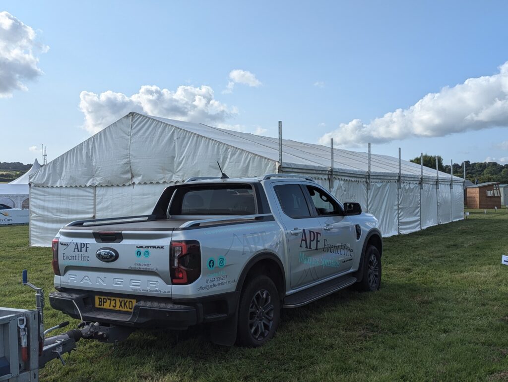 Marquee Installations for Fortis Clothing and Warwickshire Clothing at The Melplash Show